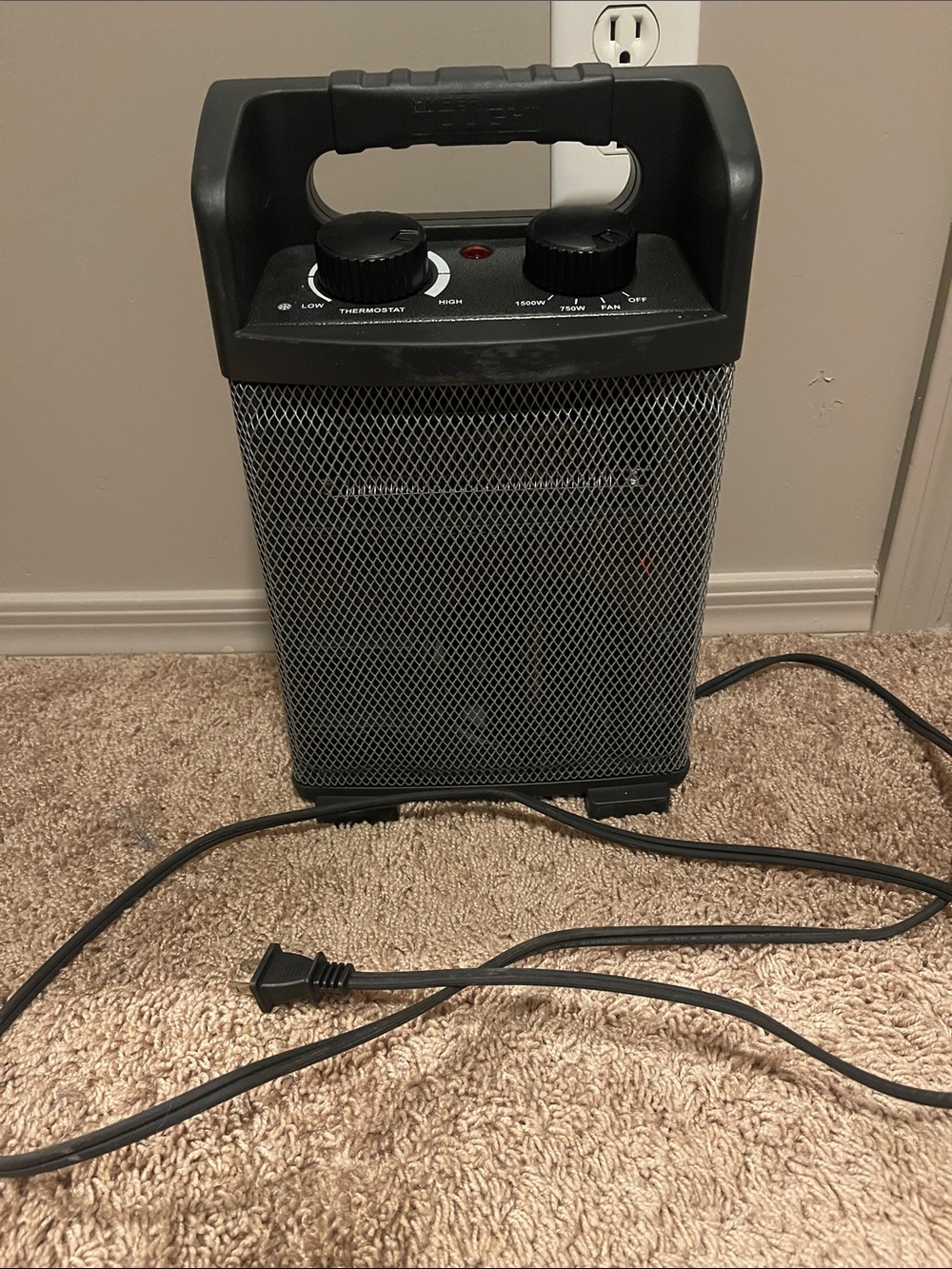 Hyper Tough Portable Space Heater - Black